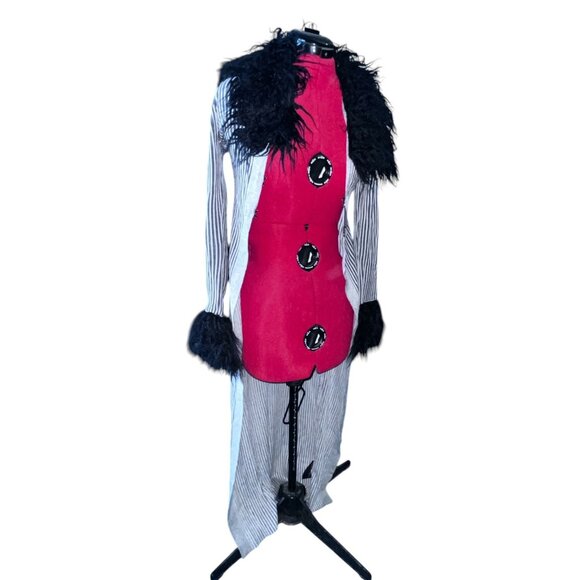 Urban Outfitters Janis Faux Fur Trimmed Ribbed Duster Cardigan Sz XS Front Clasp - Picture 9 of 16